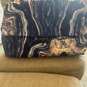 Betsy Johnson XO Phoebe Nylon shoulder bag with removable pouch, Space Print